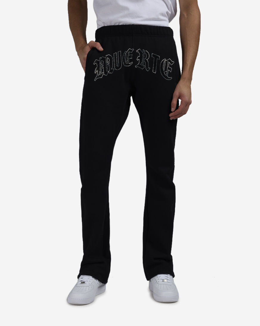 Shop Hasta Muerte Muerte OE Embossed Pants HMOEEMBOSSPNT-BLK black
