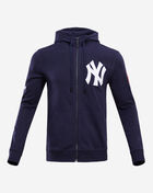 PRO STANDARD New York Yankees Classic Chenille Double Knit Full-Zip Pull Over Hoodie  LNY531890-MDN Blue 1