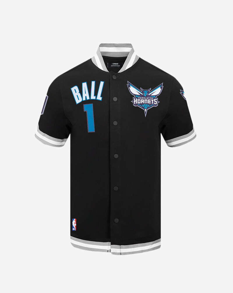 PRO STANDARD Charlotte Hornets Lamelo Ball Pullover #1 Classic Warm Up Jacket BCH1515773-BGY Black 1