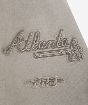 Big Boys' Atlanta Braves Neutral Fleece Crewneck