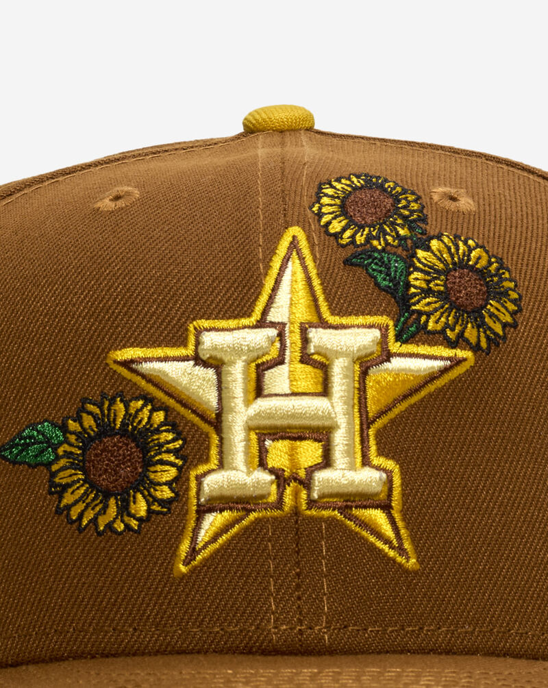 New Era 59Fifty Houston Astros Sunflower Fitted Hat 60949324 Brown 2