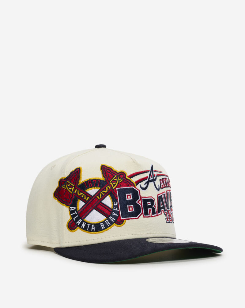 New Era 9Fifty Atlanta Braves Classic A-Frame Snapback Hat 60807888 cream 1