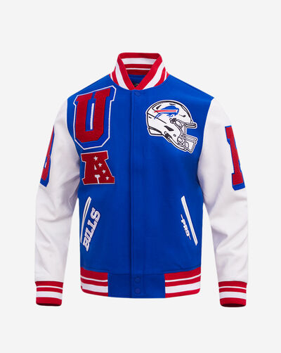 Buffalo Bills Mash Up Rib Wool Varsity Jacket