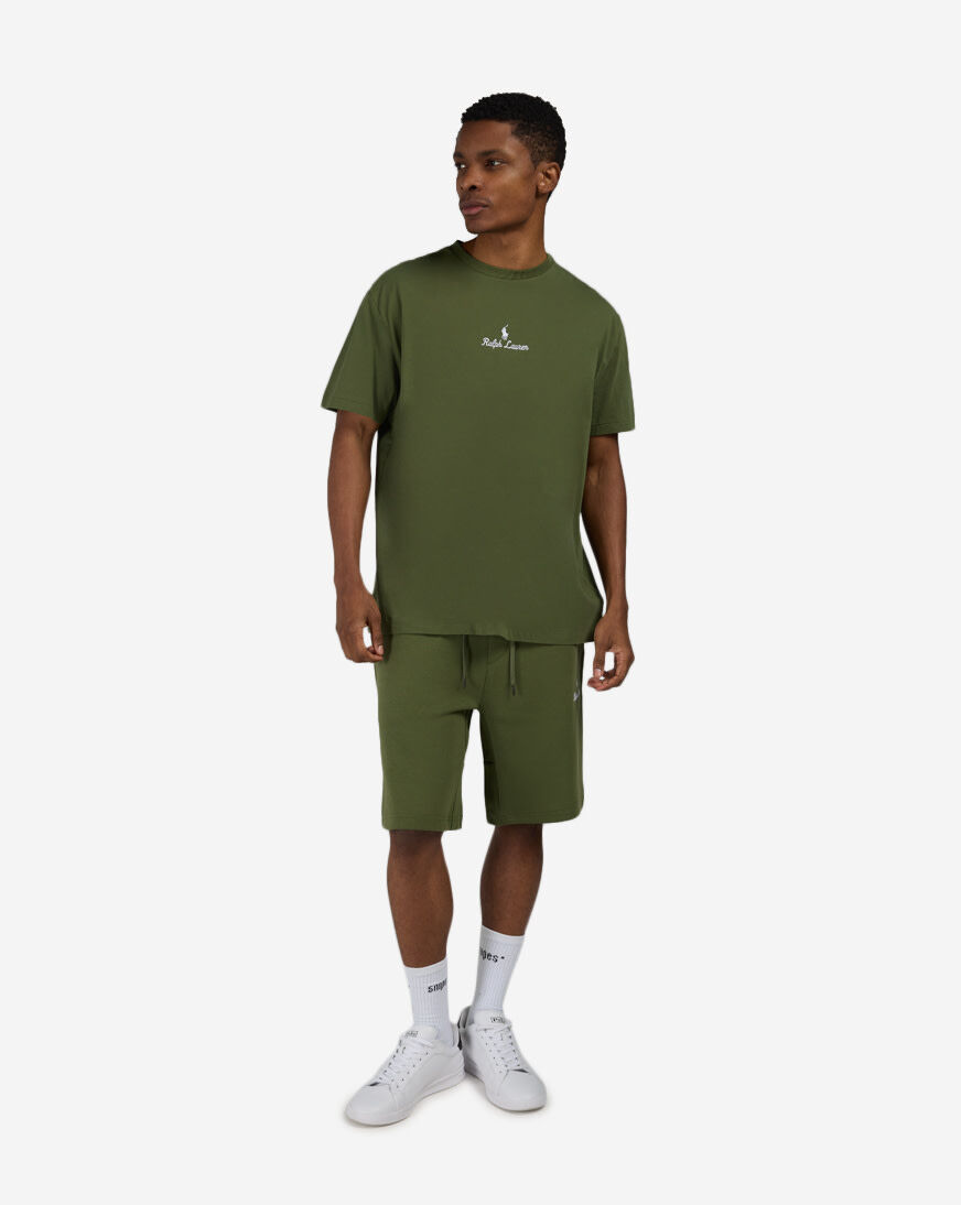Shop Polo Ralph Lauren Knit Tech RL Script Graphic Athletic Short