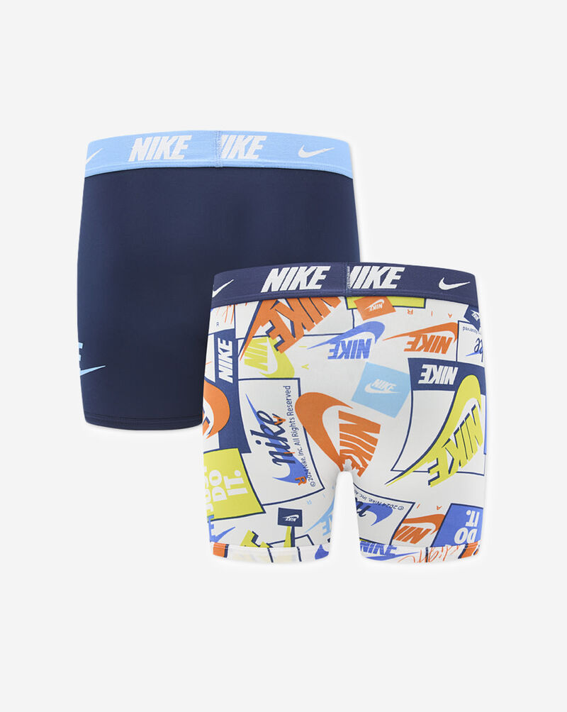 Nike Big Kids' 2PK Printed Boxer Briefs 9N1259-001 White 3