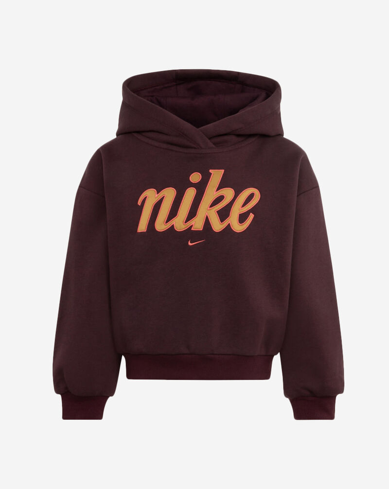 Nike Girls' NSW Club Fleece Boxy Sweatshirt 36M193-R5Y Red 1