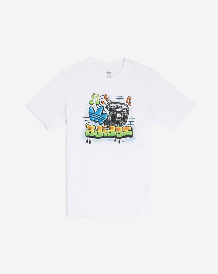 Shop adidas Kids' Airbrush Graphic Tee KC5501 silver | SNIPES USA