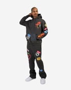 Smoke Rise Multi Embroidery Patched Stacked Fleece Pants FP24159SNZ-GRA Grey 4