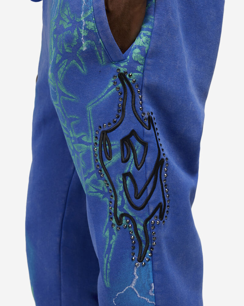 Smoke Rise Paradise Stacked Fleece Pants FP25567SNZ-BLU Blue 3