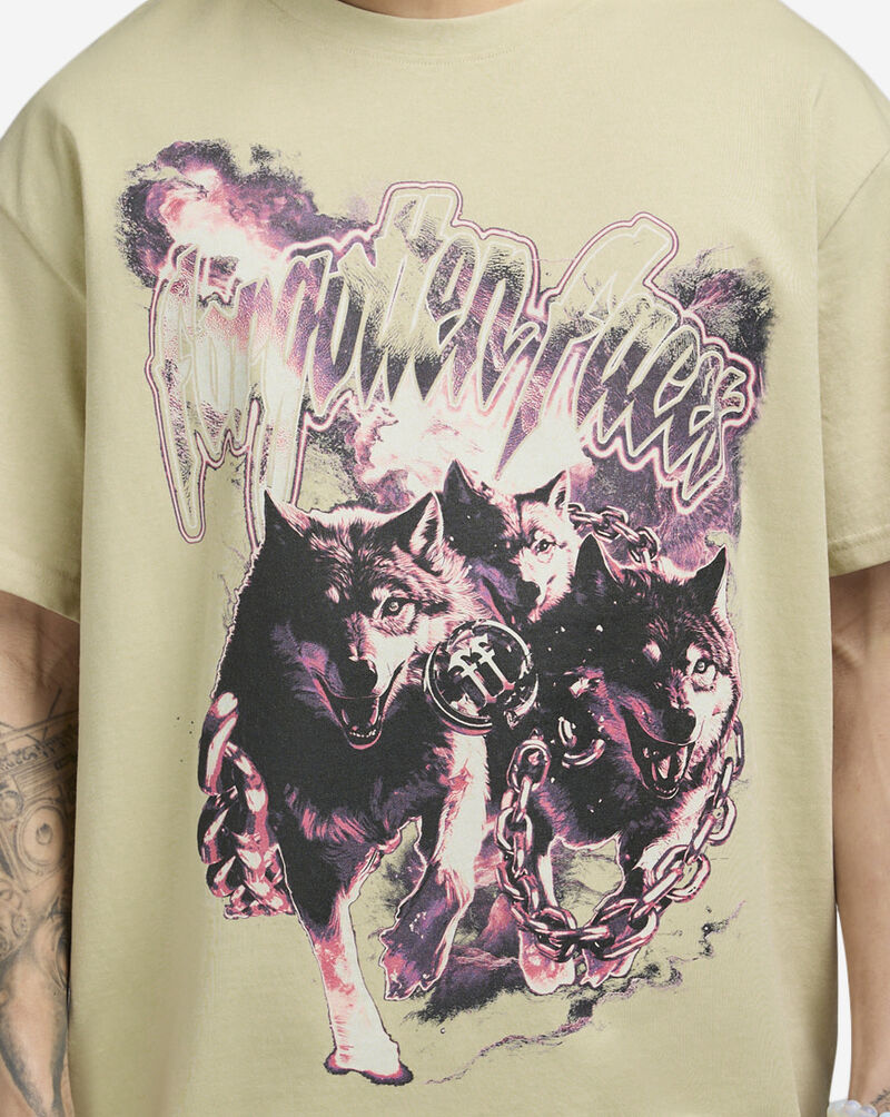 Forgotten Faces wolfs tee FOFUS111-00208 Beige 3