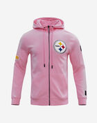 PRO STANDARD Pittsburgh Steelers Classic Chenille Double Knit Full-Zip Hoodie FPS5410176-PNK Pink 1