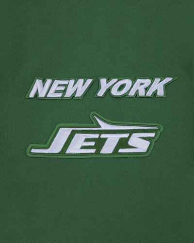 New York Jets Retro Classic Rib Wool Varsity Jacket