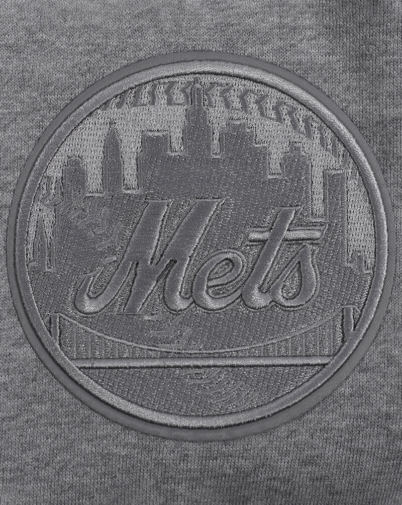 PRO STANDARD New York Mets Neutral Drop Shoulder Fleece Pull Over Hoodie  LNM5311666-DHG Grey 2