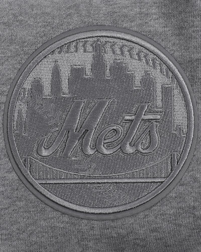 New York Mets Neutral Drop Shoulder Fleece Pull Over Hoodie 