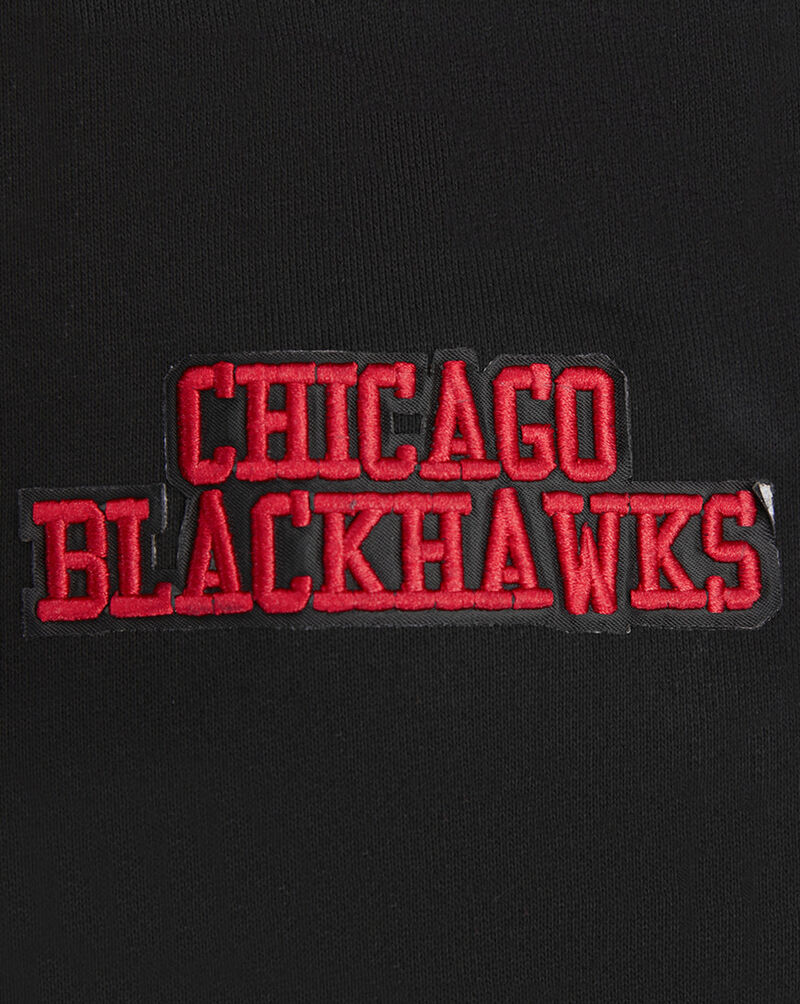 PRO STANDARD Chicago Blackhawks Retro Classic Fleece Pullover Hoodie HCB567534-BRK Black 4