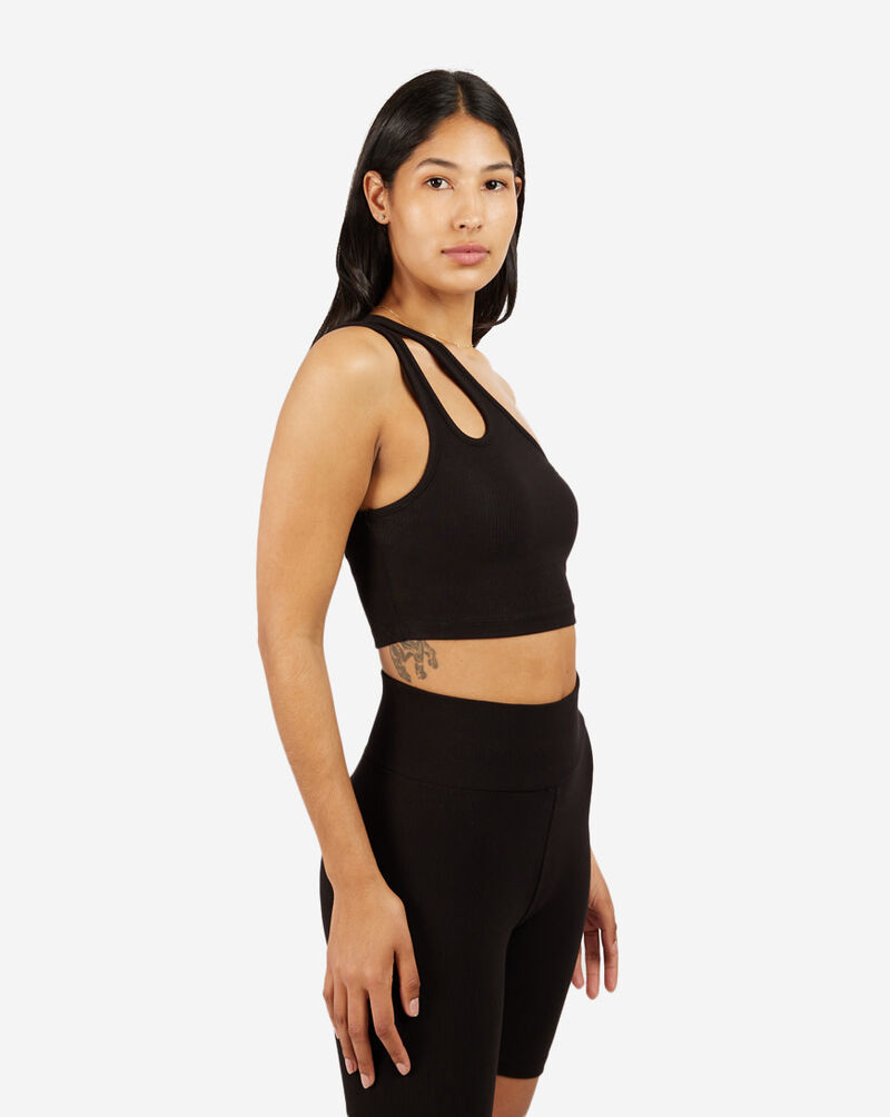 SNIPES Womens Snipes Ribbed Top SNQ223002W-BLK Black 2