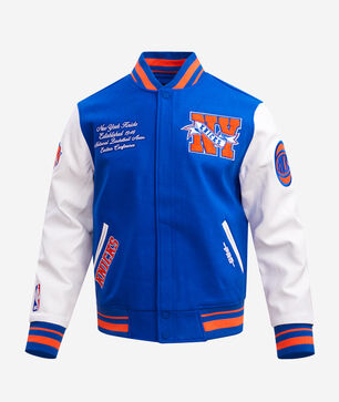 New York Knicks Retro Classic Rib Wool Varsity Jacket