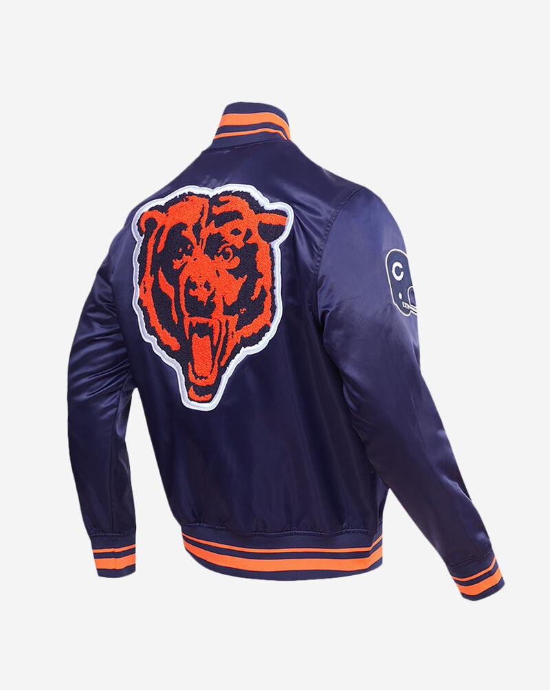 PRO STANDARD Chicago Bears Retro Classic Rib Satin Jacket FCH643384-MOM Blue 3