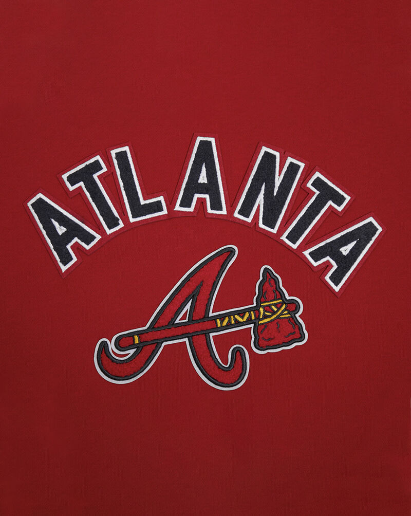PRO STANDARD Atlanta Braves Classic Fleece Pull Over Hoodie LABC34340-RED Red 2