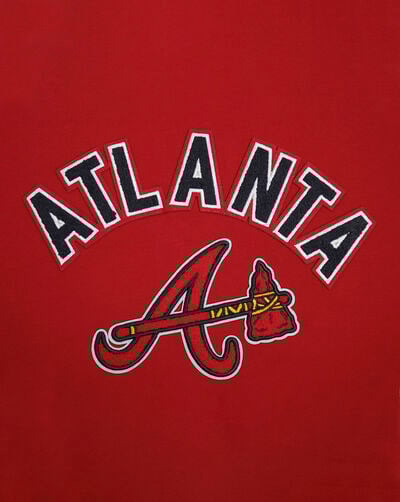 Atlanta Braves Classic Fleece Pull Over Hoodie Atlanta Braves Classic Fleece Pull Over Hoodie