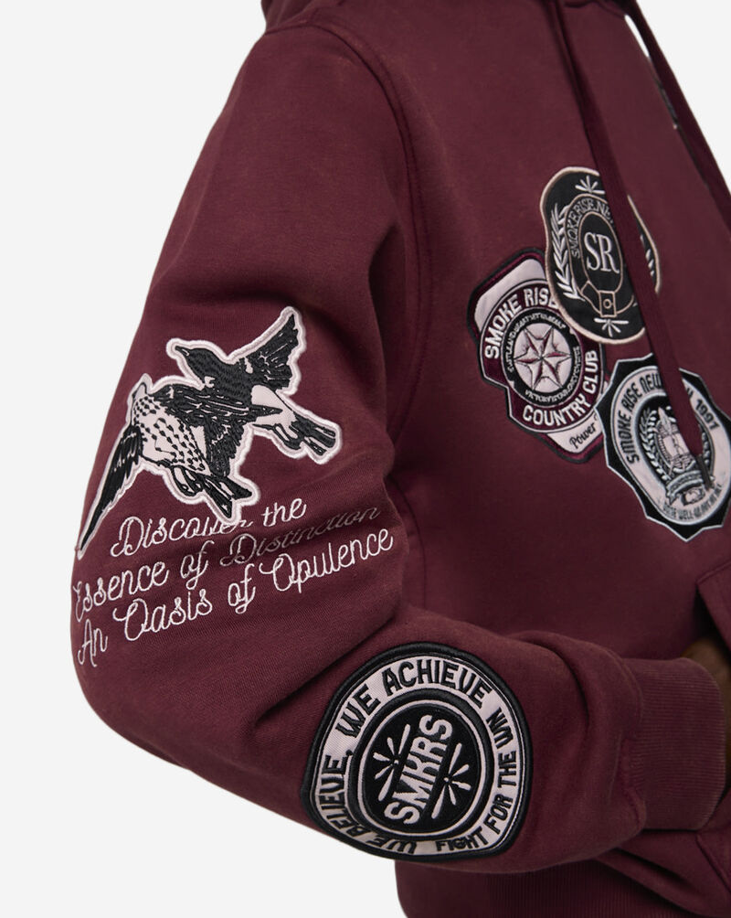 Smoke Rise Tapestry Club House Hoodie FO24764SNZ-WIN Red 3