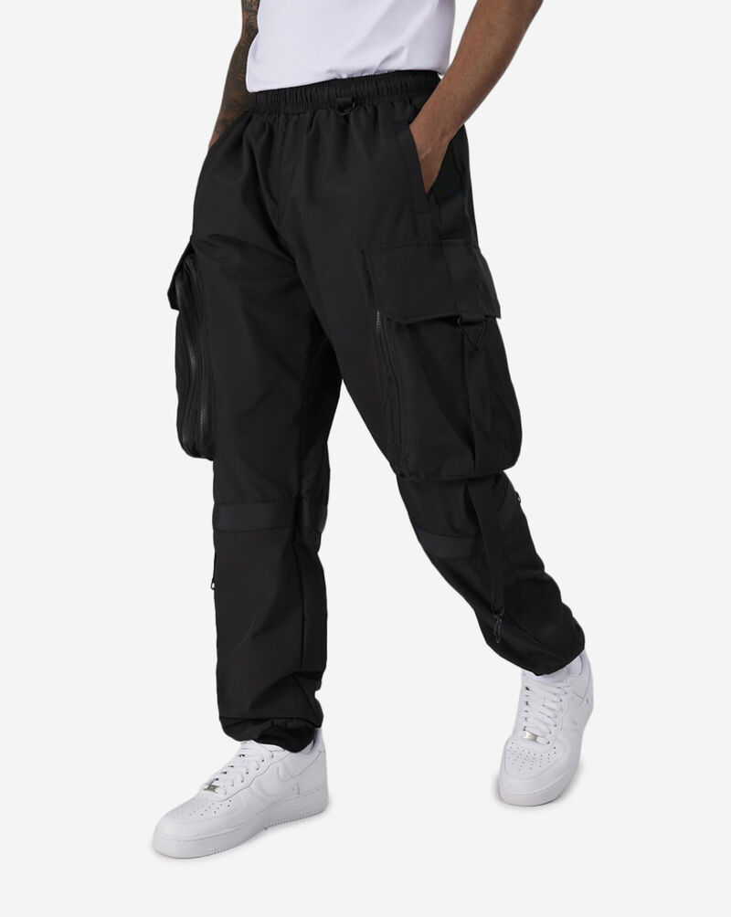 Decibel Nylon Cargo Pants DECWB419-BLK Black 2