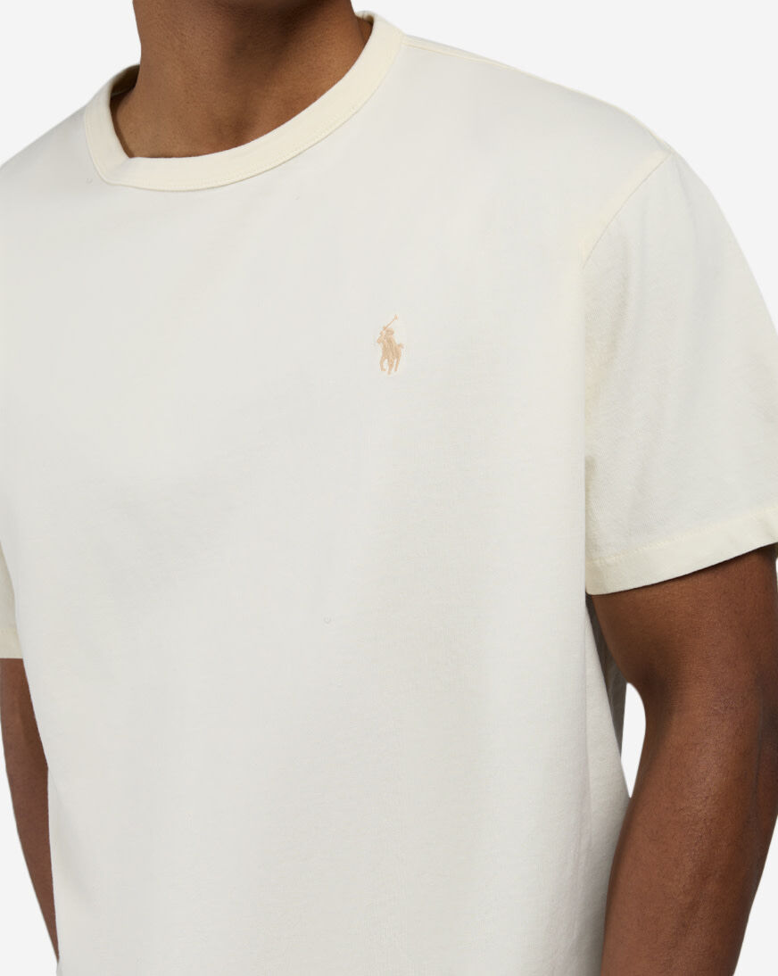 Shop Polo Ralph Lauren Jersey Knit Crewneck Tee 710916698003-CRM
