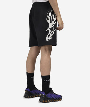Flames Foil Fleece Shorts