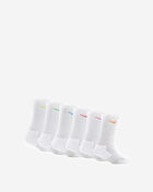 Nike Little Kids' Dri-FIT Performance Basics 6Pk Crew Socks UN0019-F68 White 3
