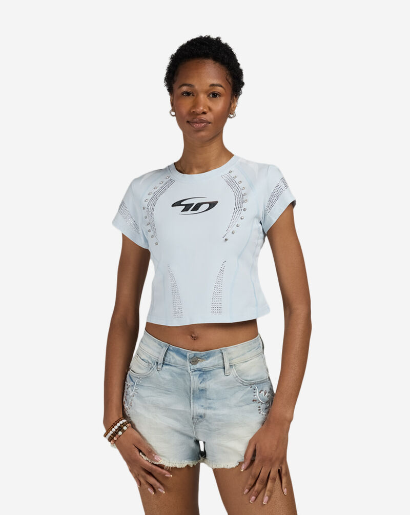 Smoke Rise Mesh Baby Tee RKT26S452SNZ-BALLADBLUE Blue 1
