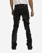 Patchwork Stacked Denim