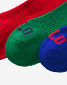 Stripe Knit In Logo Quarter 3Pk 