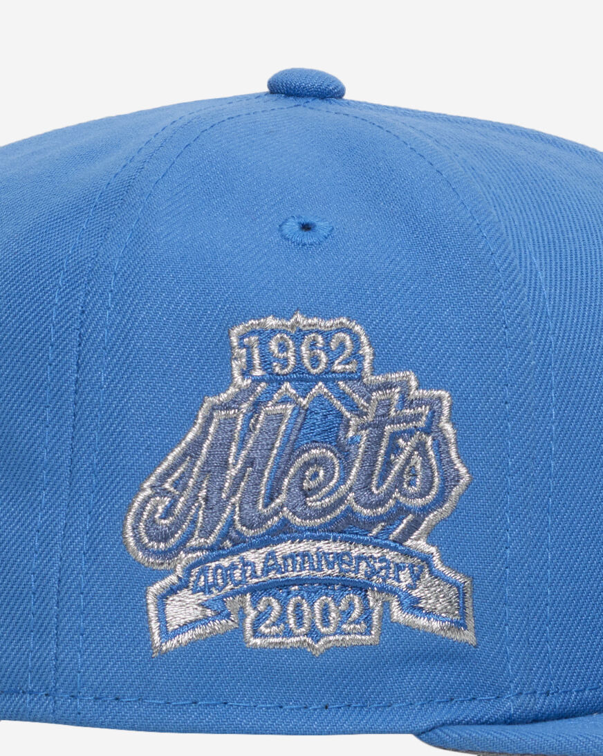 【完売品】THREEFACE x Choose me 　STAR　CAP　ブルー Sky Blue New York Mets Black Visor Gray Bottom 50th Anniversary
