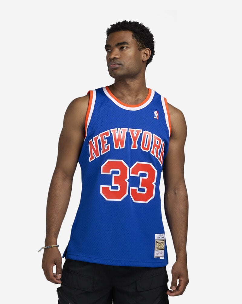 Mitchell  Ness New York Knicks Ewing Swingman Jersey SMJYGS18186-NYKROYA91PEW Blue 1
