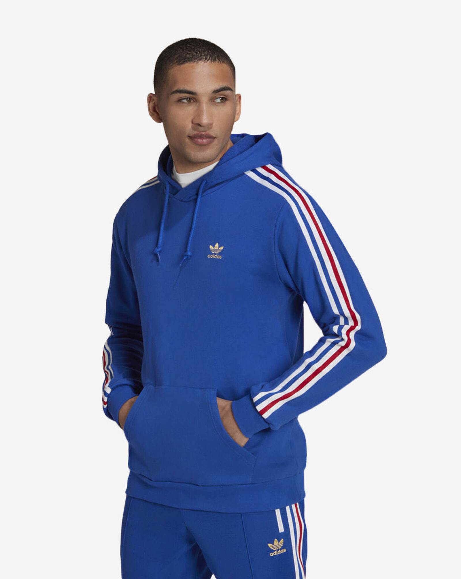adidas 3 stripe hoodie