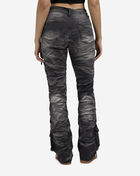 Smoke Rise Stacked Whisker Wash Side Pinching Jeans AP25113-GABLK Black 2