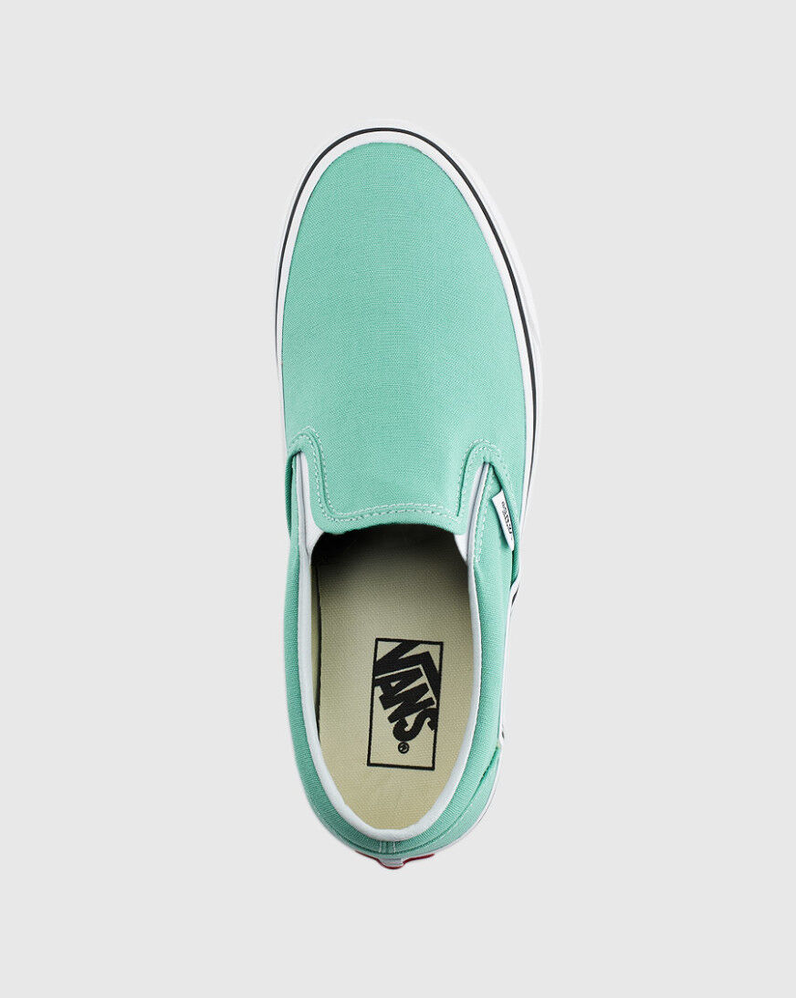 vans neptune green slip on