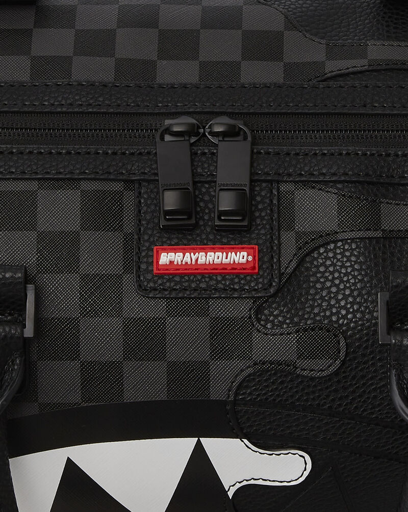 Sprayground Unfinished Shark Duffel D7482 Black 2