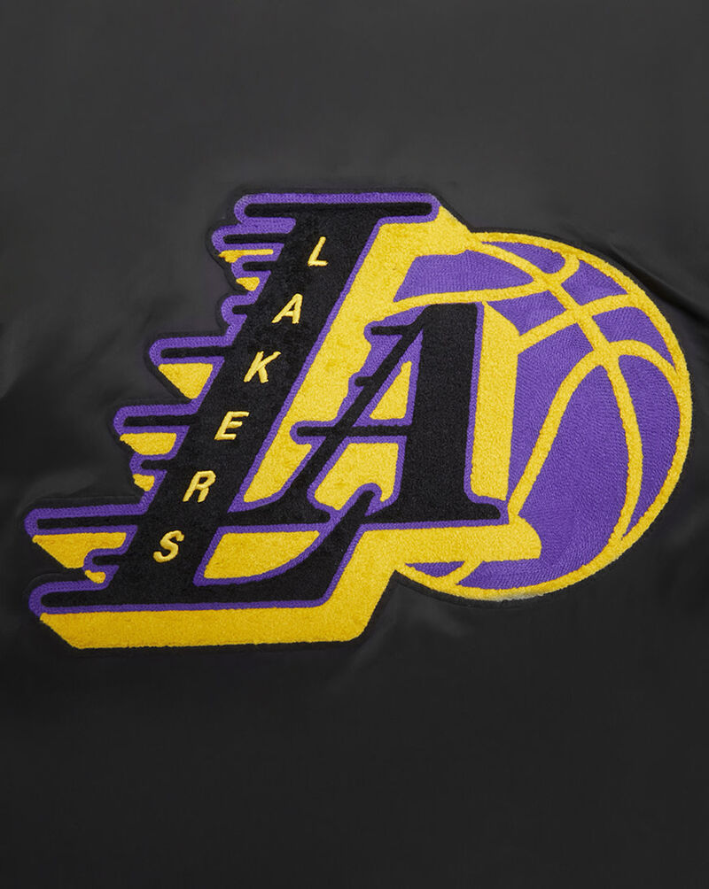 PRO STANDARD Los Angeles Lakers Mash Up Rib Satin Jacket BLL6515744-BKP Black 4