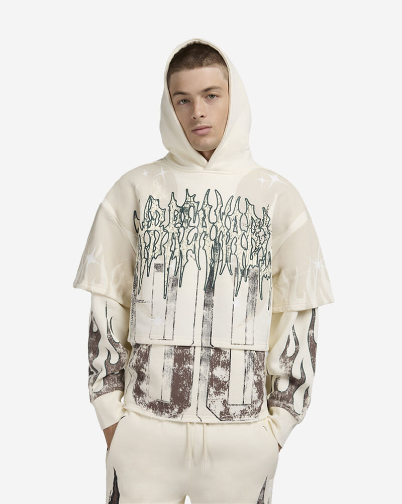 Smoke Rise Unbreakable 2 Fer Hoodie FO25617SN-CHA cream 1