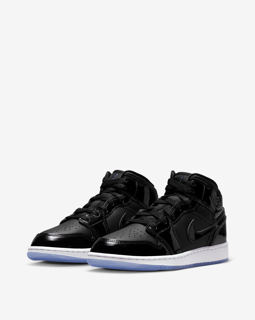 Shop Jordan Big Kids' Air Jordan 1 Mid SE DV1337-004 black