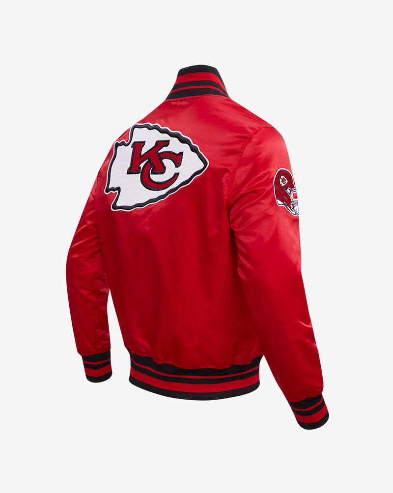 PRO STANDARD Kansas City Chiefs Retro Classics Rib Satin Jacket FKC6410364-RBK Red 4