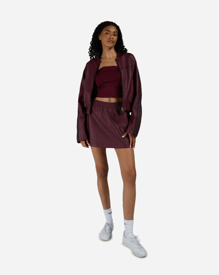 Shop adidas Pleather SST Track Top KT0054 red | SNIPES USA