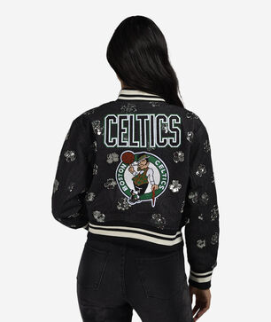 Boston Celtics Denim Sequin Bomber
