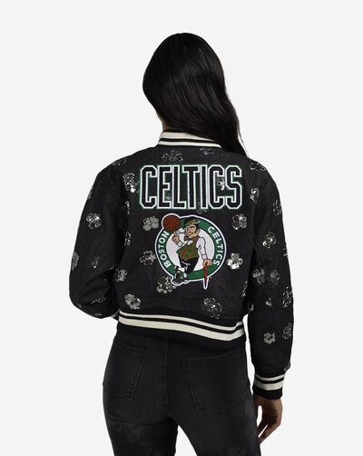 Boston Celtics Denim Sequin Bomber