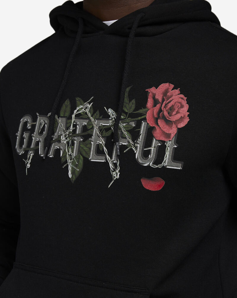 Mister Tee Grateful Rose Hoodie MTUS274-00007 Black 3