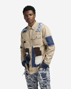 Long-Sleeve Patchwork Woven Shirt