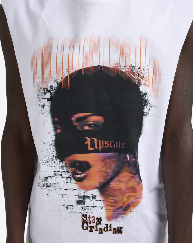 Upscale Ski Mask Chick Cutoff Tee MTUS216-00220 White 3