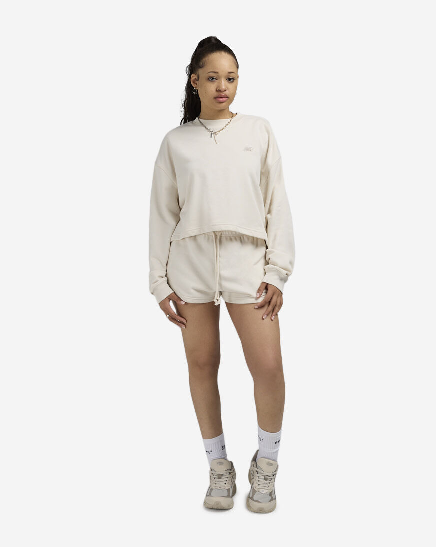 Shop New Balance Coastal Fleece Crew Top WT51514-LIN cream