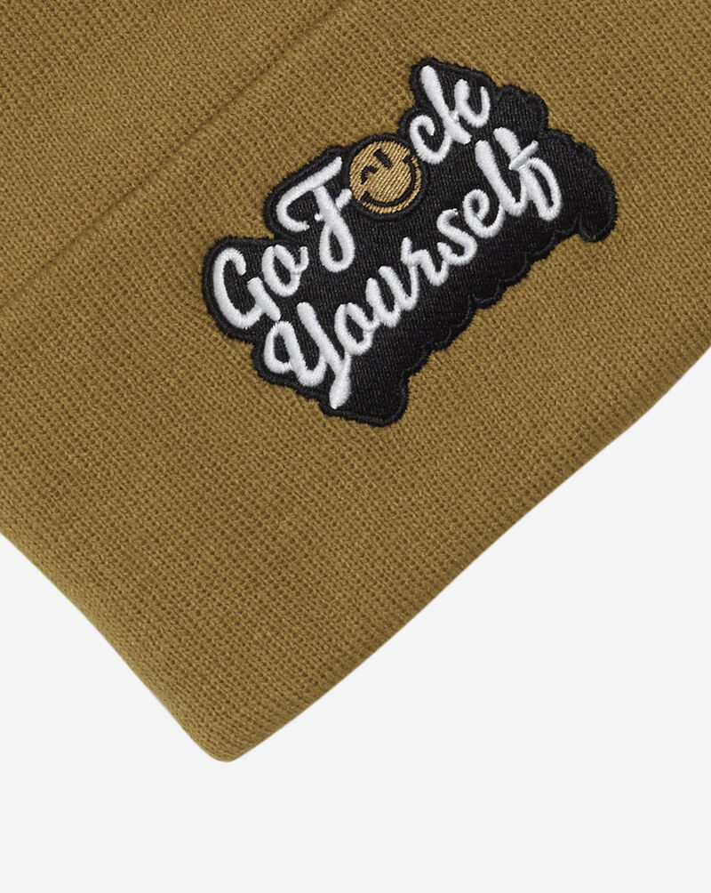 Field Grade Go F Yourself Wheat Cuff Beanie 1004960 Brown 2